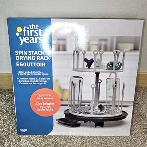 The First Years Spin Stack Drying Rack - Gray
